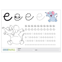 Plantillas escritura letras minúsculas e