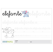 Plantillas escritura palabras e