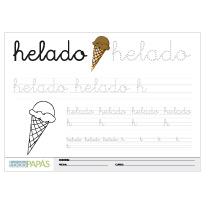 Plantillas escritura palabras h