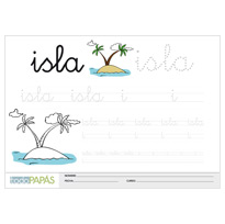 Plantillas escritura palabras i