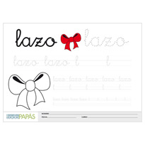 Plantillas escritura palabras l