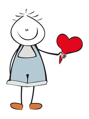 Colorea dibujos de corazones - Muchachote alegre