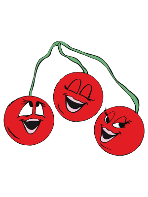 Colorea dibujos de frutas - Cerezas de la tuna