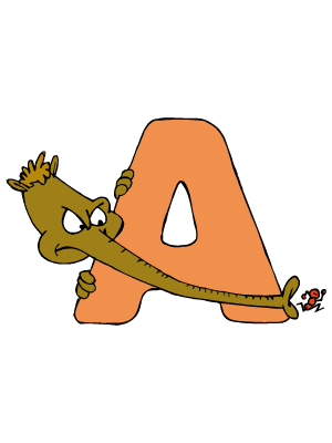Colorea dibujos de letras - Ornitorrinca
