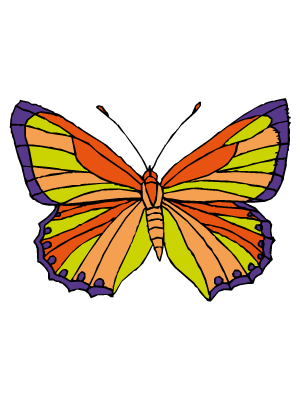Colorea dibujos de mariposas - Herviboro acuático
