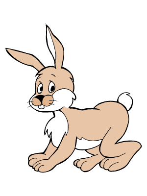 Colorea dibujos de mascotas - Conejito original