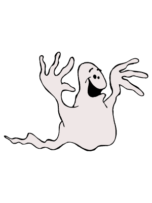 Colorea dibujos de monstruos - Fantasma travieso