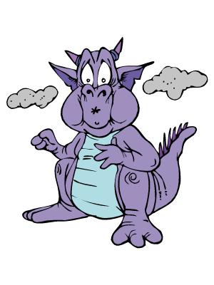 Colorea dibujos de monstruos - Dragon cansado