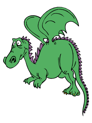 Colorea dibujos de monstruos - Dragón miedoso
