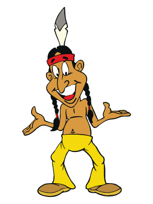 Colorea dibujos de oeste - Indio resultón