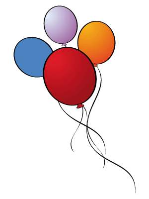 Colorea dibujos de transportes - Globos de colores