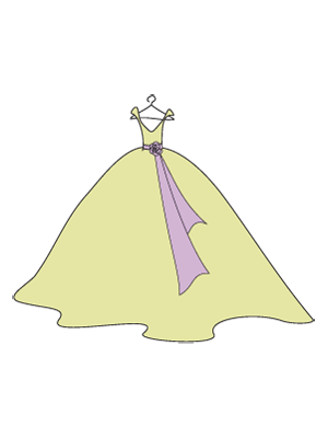 Colorea dibujos de Personas - Vestido de novia