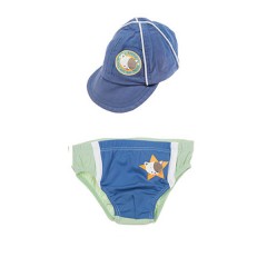 Bañador + gorra verde y azul de Prénatal