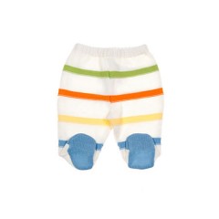 Pantalón pijama crudo con rayas de colores de Prénatal