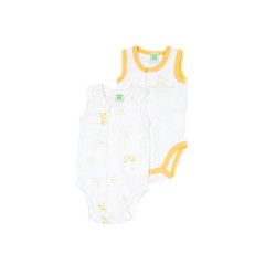 Set 2 bodys extra pequeños blanco y naranja de Prénatal