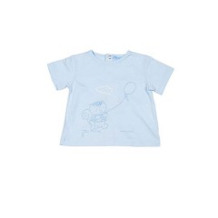 Camiseta manga corta azul con gato de Prénatal