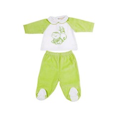 Pijama 2 Piezas Blanco Y Verde de Prénatal