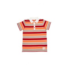 Polo a rayas naranja, rojo y beige de Prénatal