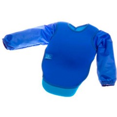 Babero de neopreno con mangas azul de Bibetta