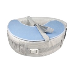 Cucut Cojín de Lactancia Raya Gris / Polar Azul