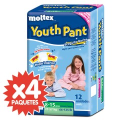 48 Braguitas de Noche Youth Pant 27-57 Kg de Moltex