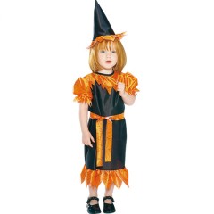 Disfraz Halloween Niña Negro y Naranja (talla 1-2 Años)