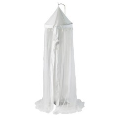 Mosquitera con borlas blanca de Asalvo