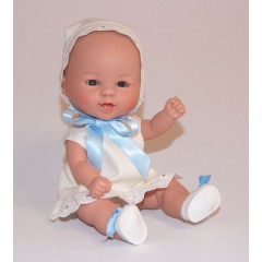 Bebetín con gorrito en blanco y azul de D´nenes