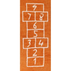 Alfombra Pata Coja Naranja de Aratextil