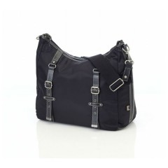 Bolso maternal Hobo Black Nylon Buckle de Oi Oi
