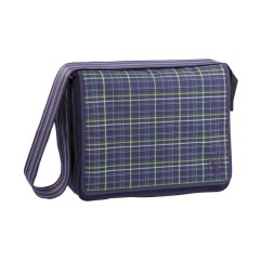 Bolso maternal Casual Messenger Bag color check purple de Olmitos