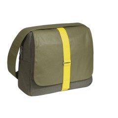 Bolso maternal vintage strappy color khaki/lime de olmitos