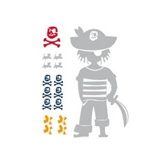 Vinilo decorativo Pirata Gris de Aratextil
