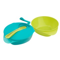 Explora® 2 Bol Con Tapa Y Cuchara destete Azul de Tommee Tippee