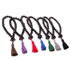Pulsera de bolas negras Ónix Buda Azul de Mara García