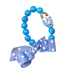 Mini Petit Pulsera matriuska y lazo azul (col. Med.) de Mara García