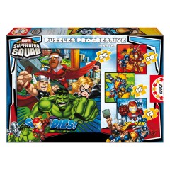Puzle Progresivo Súper Héroe Squad de Educa Borrás