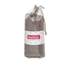 Mantita bebé gris oscuro+ león musical de regalo de Nattou