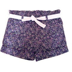 Shorts flores moradas para niña de Pelusilla