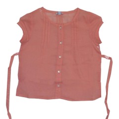 Blusa básica salmón para niña de Pelusilla