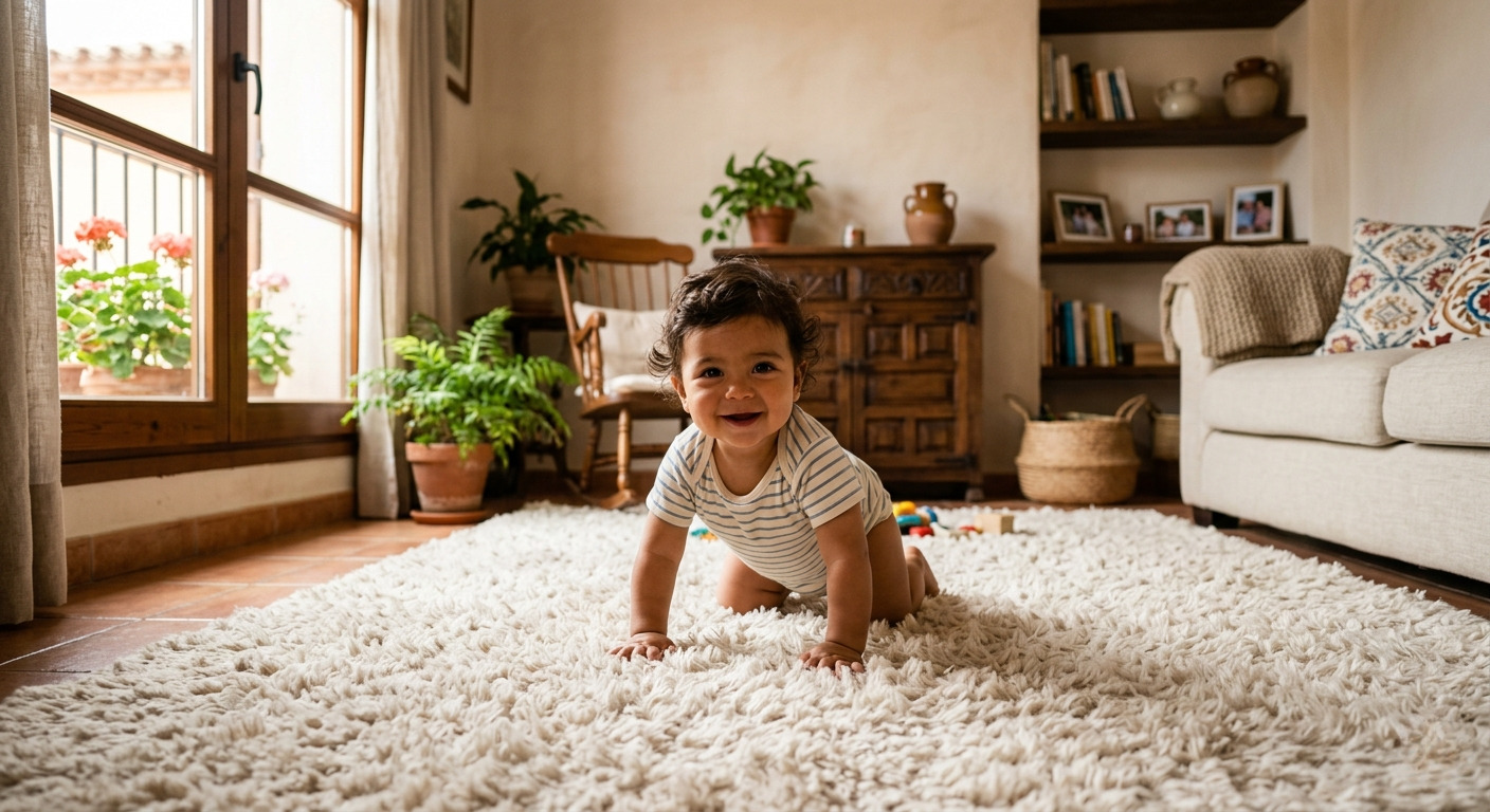 ¿Por qué una alfombra marca una gran diferencia en un hogar con bebés y niños?