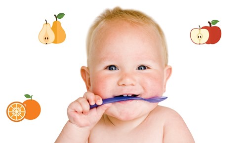 ¿Con cuántos meses comen fruta los bebés?