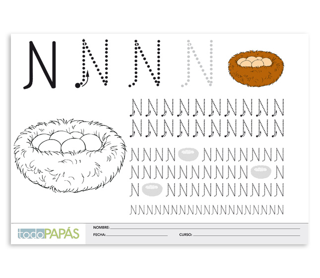 Resultado de imagen para actividades con la letra n