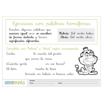 Plantillas palabras homófonas Plantillas palabras homófonas