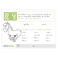 Plantillas letras LL y Y Plantillas letras LL y Y