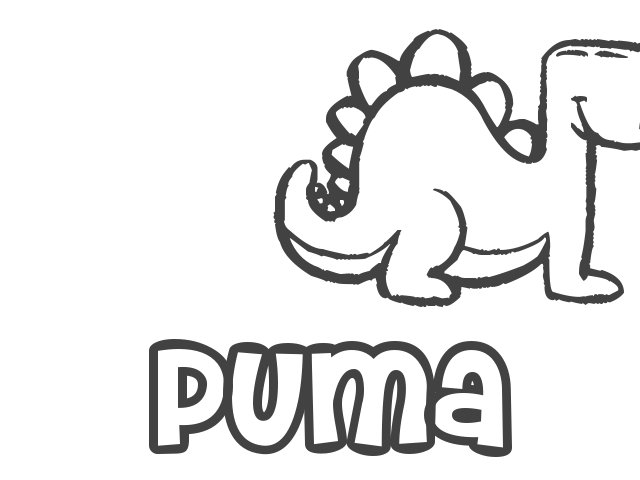 puma bebe para colorear