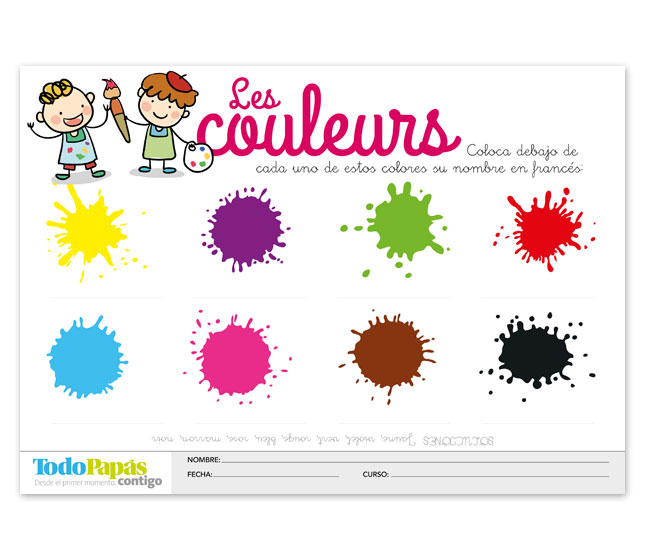 Ficha para descargar e imprimir sobre los colores en