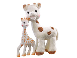 Peluche Sophie Cherie + Sophie la Girafe