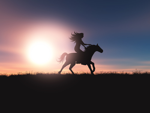 El caballo y la niña