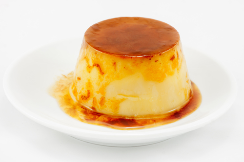 Flan de duraznos